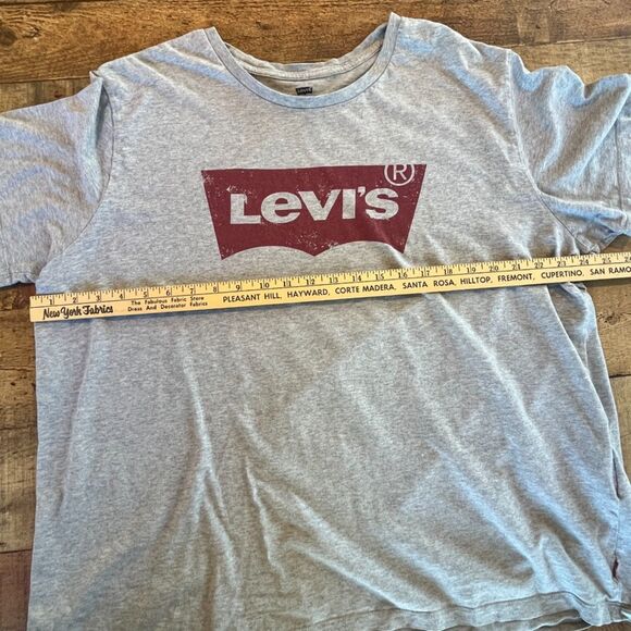 Levi's Men's Grey T-Shirt Logo Short Sleeves XXL Cotton - Picture 4 of 8